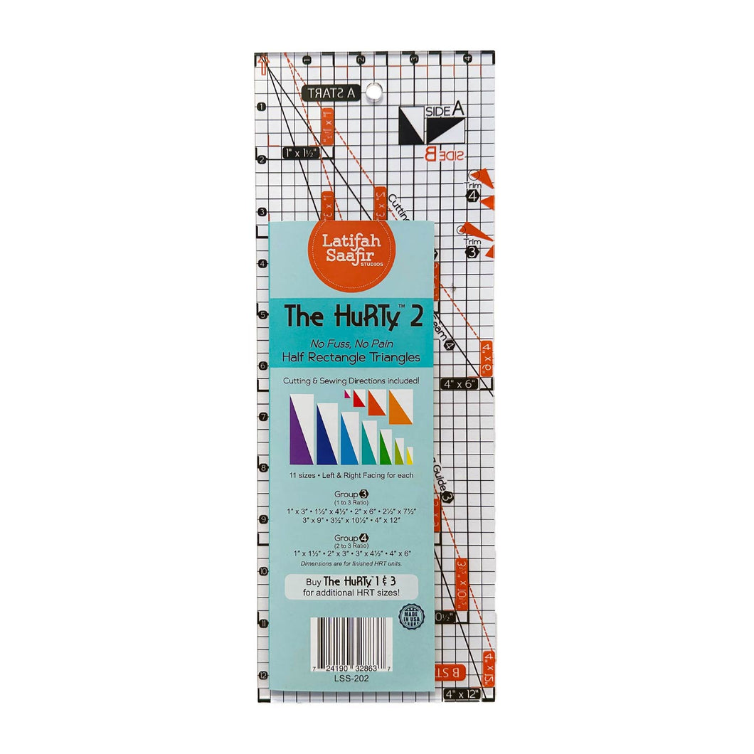 The HuRTy™ 2 - Half Rectangle Triangle Ruler (Ratios 1:3 and 2:3)