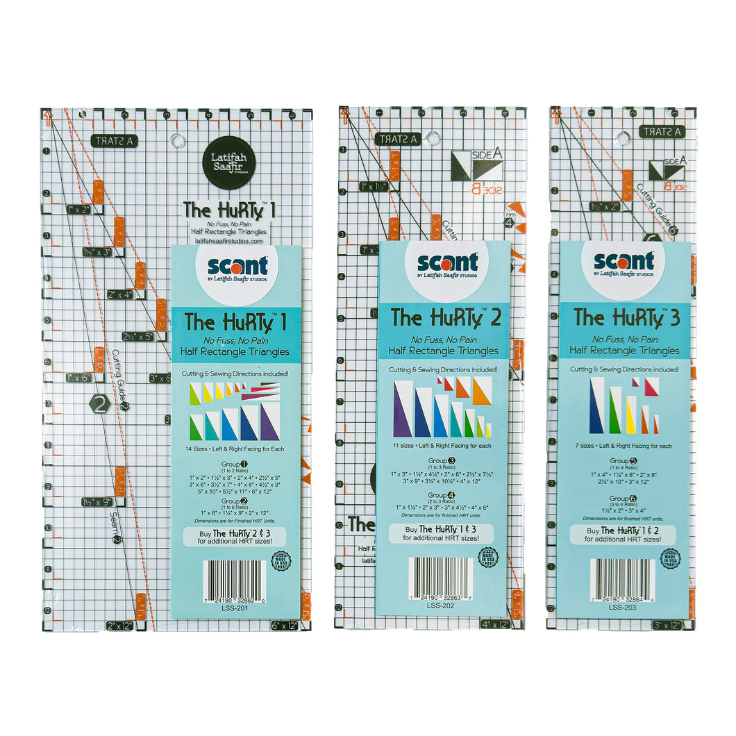HuRTy™ Half Rectangle Triangle Ruler Bundles by SCANT™
