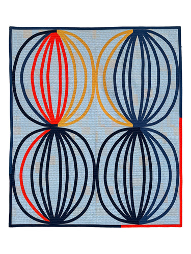 Sample Sale Quilt #10 - No Latitude - Blue Orange