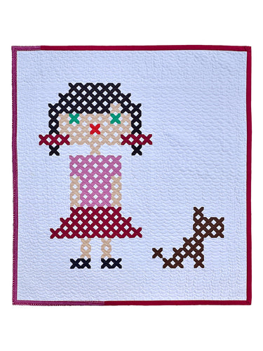 Sample Sale Quilt #18 - Duckface People - Girl & Her Dog