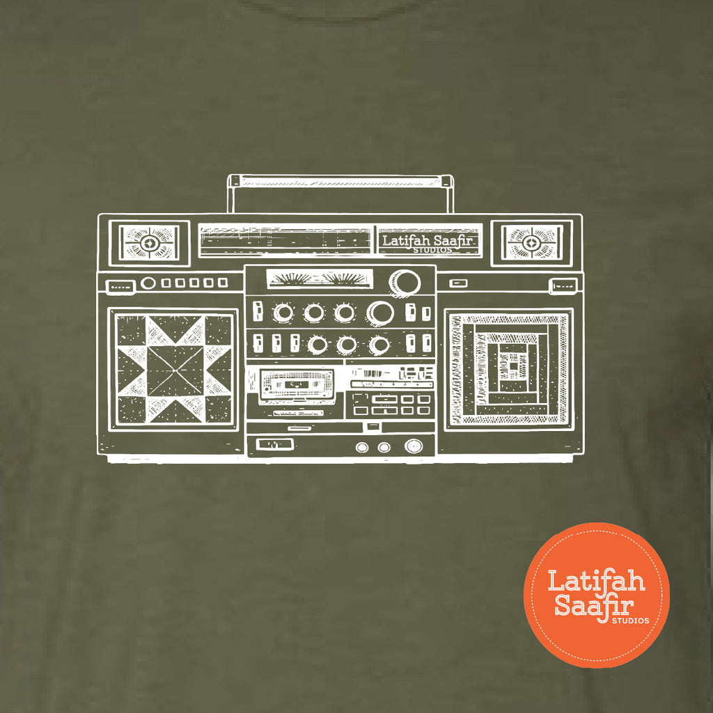 Boombox + Blocks T-Shirt – Latifah Saafir Studios