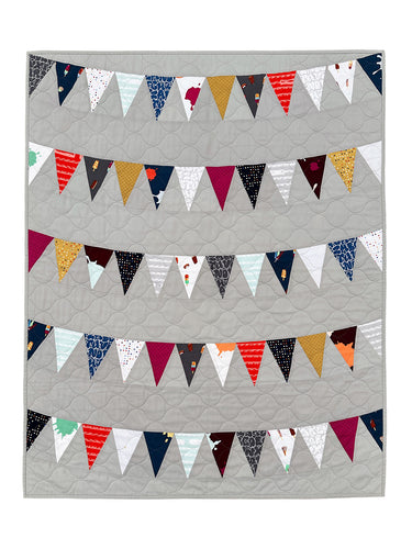 Sample Sale Quilt #41 - Pickled Beets - Pennants Variation