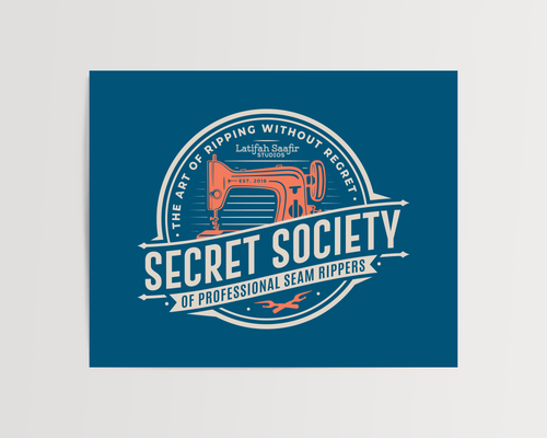 Secret Society of Professional Seam Rippers Art Print